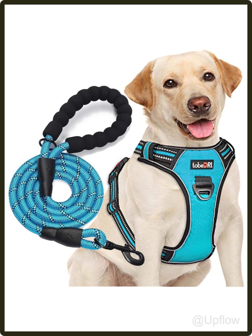No Pull Dog Harness Adjustable Reflective Oxford Easy Control Medium Large with